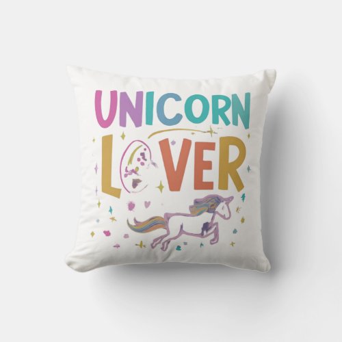 Especially Designed For Unicorn Lovers Throw Pillow
