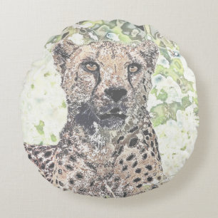especially for you -cheetah 721-1 round pillow