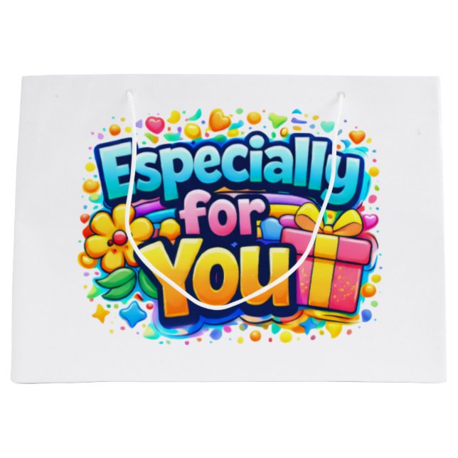 Especially for You – Cute Floral & Gift Bag Design (Front)