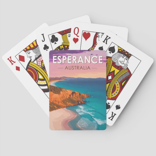 Esperance Australia Travel Art Vintage Poker Cards (Back)