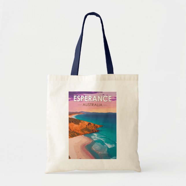 Esperance Australia Travel Art Vintage Tote Bag (Front)