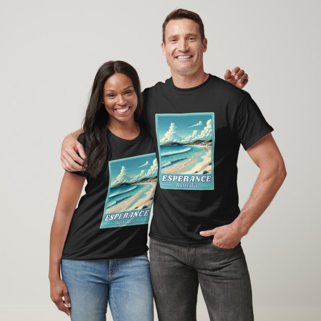 Esperance in Western Australia Retro Skyline T-Shirt (Unisex)