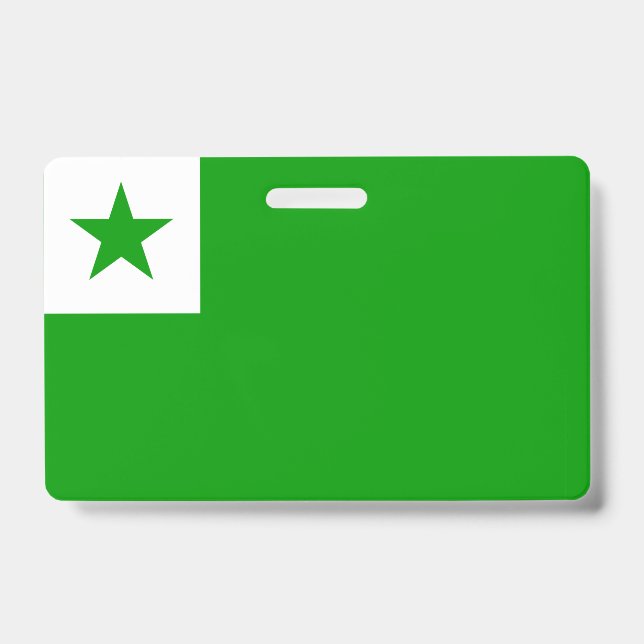Esperanto flag Badge (Front)