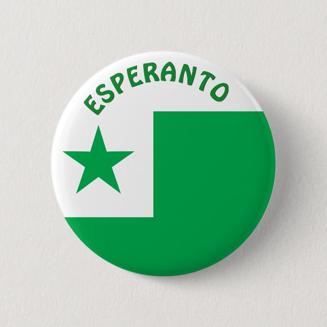 Esperanto flag, button (Front)