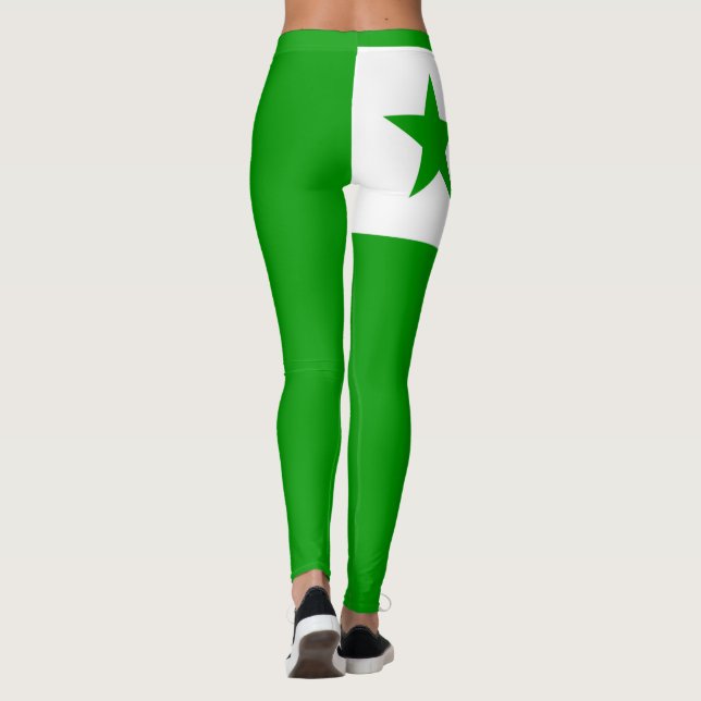 Esperanto flag leggings (Back)