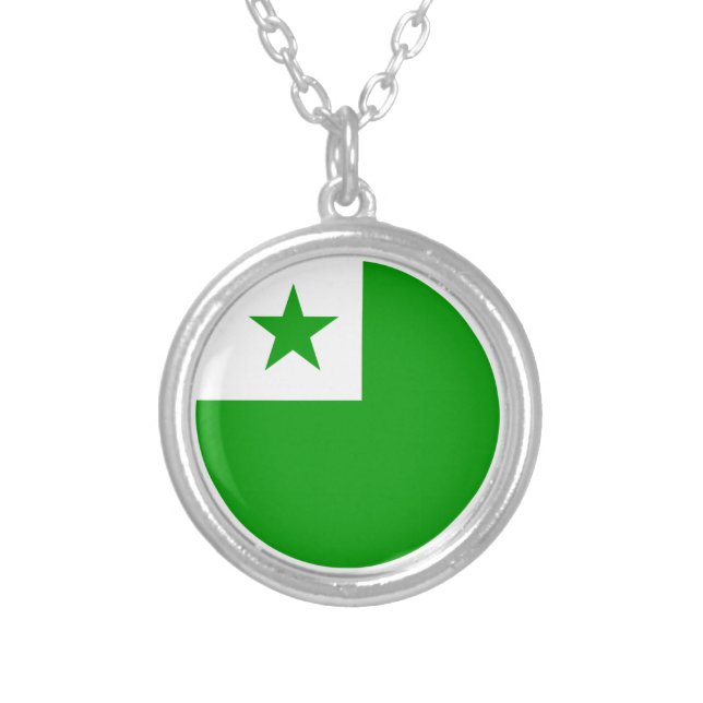 Esperanto flag Necklace (Front)