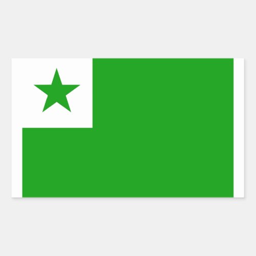 Esperanto flag rectangular sticker