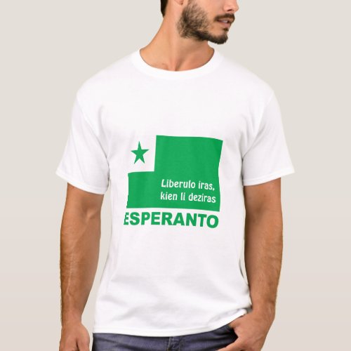 Esperanto  Liberulo iras kien li deziras T_Shirt