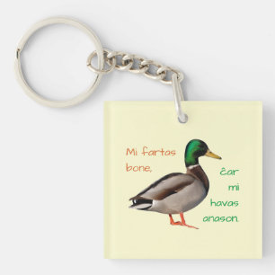 Esperanto: Mi fartas bone, ĉar mi havas anason. Keychain