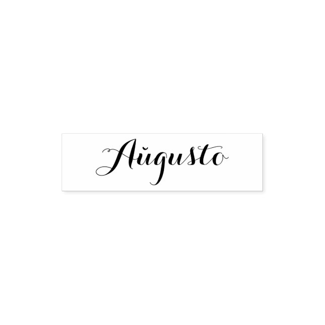 Esperanto: Month: Aŭgusto (August) Self-inking Stamp (Design)