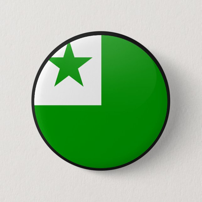 Esperanto quality Flag Circle Pinback Button (Front)