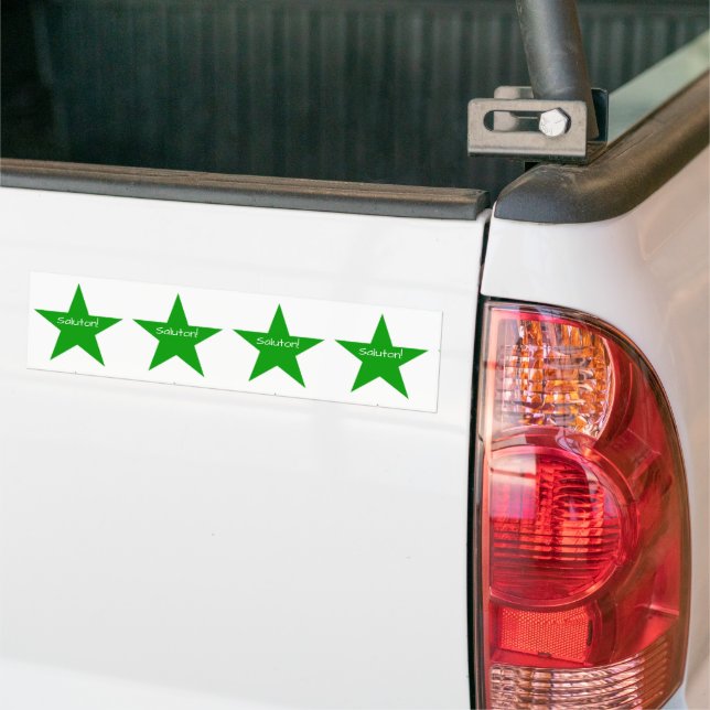 Esperanto: Saluton Bumper Sticker (On Truck)