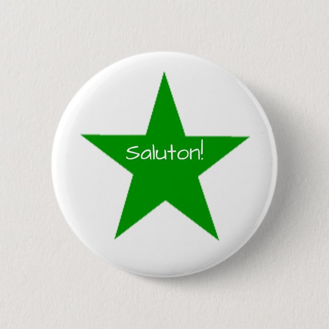 Esperanto: Saluton Pinback Button (Front)