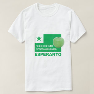 Esperatnto / "Pomo ĉiun tagon forturnas malsanon", T-Shirt