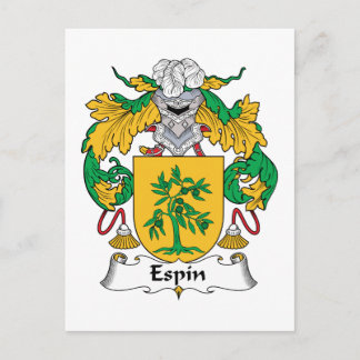 Espin Family Crest Postcard