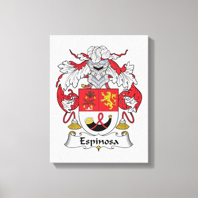 Espinosa Family Crest Canvas Print (Front)