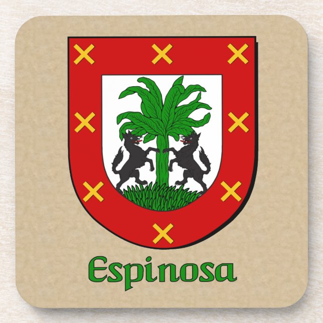Espinosa Family Shield Beverage Coaster (Front)