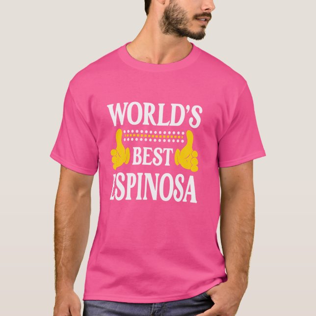 Espinosa Surname Team Family Last Name World's Bes T-Shirt (Front)