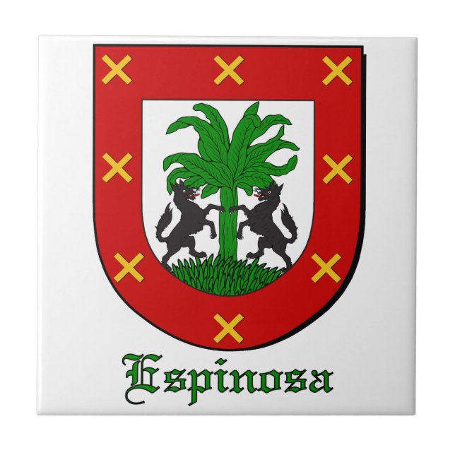 Espinoza Family Shield Decorative Tile (Front)
