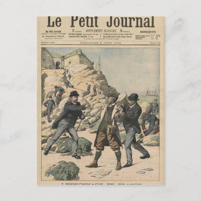 Espionage in France Arrest of an English colonel Postcard (Front)