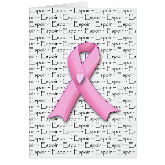 Espoir, Hope for a Breast Cancer Cure in French (Front)