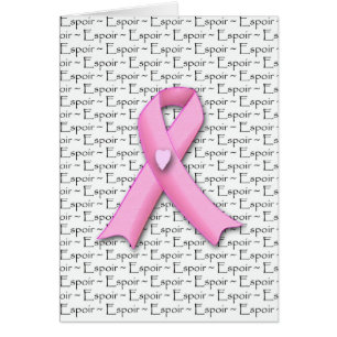 Espoir, Hope for a Breast Cancer Cure in French Cards