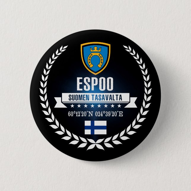 Espoo Pinback Button (Front)
