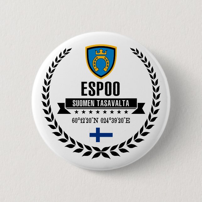 Espoo Pinback Button (Front)
