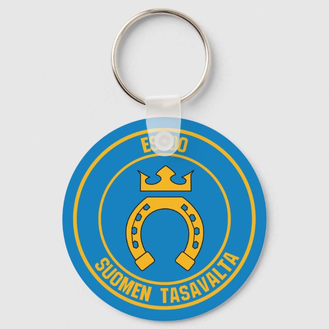 Espoo Round Emblem Keychain (Front)