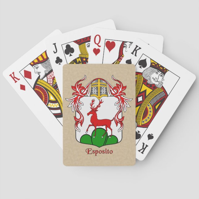 Esposito Heraldic Shield and Mantle Poker Cards (Back)