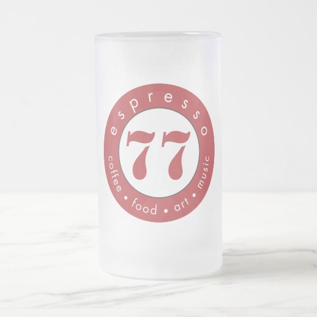 Espresso 77 frosted glass beer mug (Center)