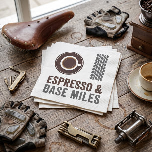 Espresso and Base Miles Cycling Coffee Lover Napkins