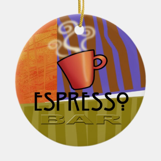 Espresso Bar Ornament (Front)