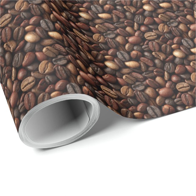 Espresso Bean Coffee Lover Gift  Wrapping Paper (Roll Corner)
