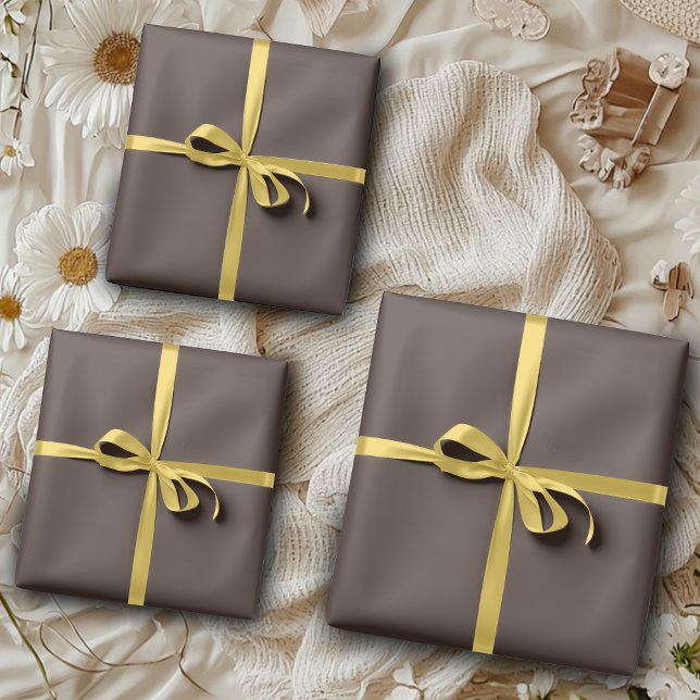 Espresso Brown Solid Color | Classic | Elegant Wrapping Paper Sheets (Creator Uploaded)