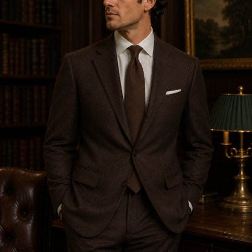 Espresso Brown Woven Necktie