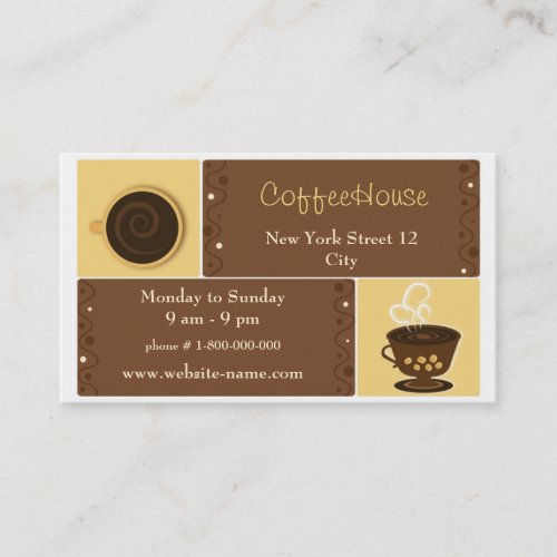 Espresso Cafe Business Card