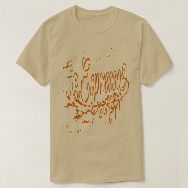 Espresso Coffee Artistic Typography Vector  T-Shirt (Design Front)