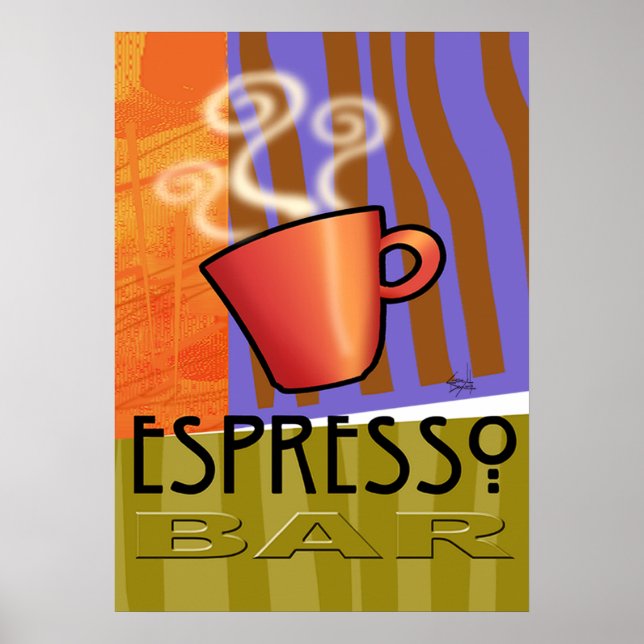 Espresso Coffee Bar - Pop Art Poster (Front)