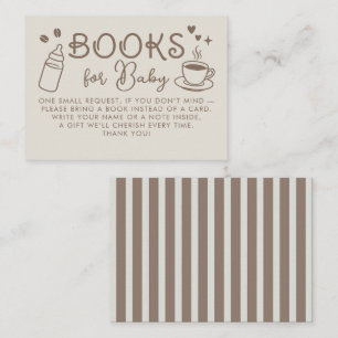 Espresso Coffee Books For Baby Request Enclosure Card