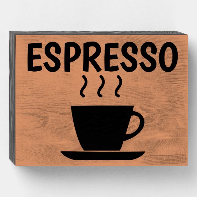 ESPRESSO COFFEE RUSTIC KITCHEN SIGN (Front Horizontal)