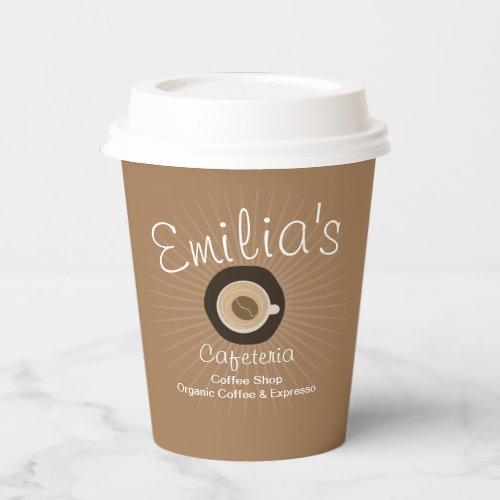 Espresso Coffee Shop Business  Logo  Paper Cups