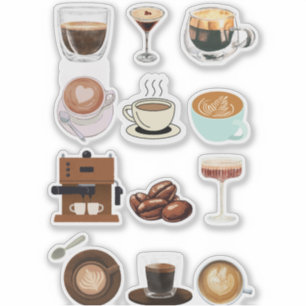 Espresso Collage Sticker