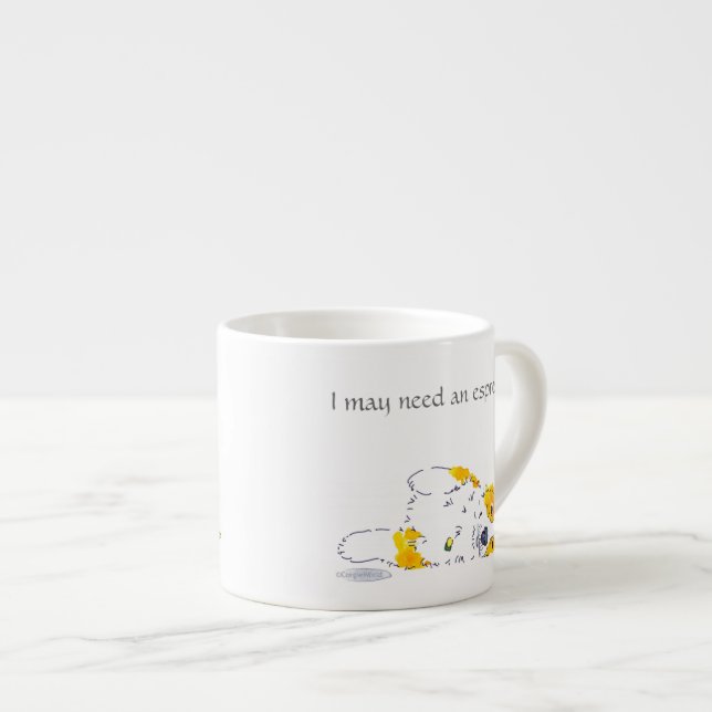 Espresso Corgi Espresso Cup (Front Right)