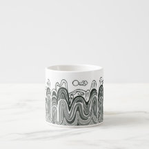 Espresso Cup with Calming Mountain View