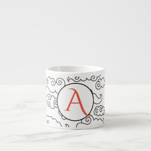 ESPRESSO CUP WITH CLOUDS AND MONOGRAM