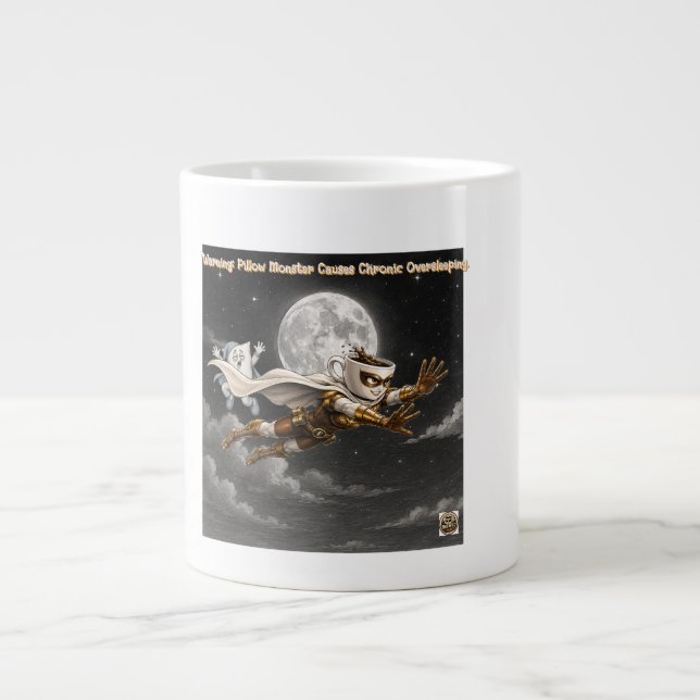  Espresso Enforcer vs. Pillow Monster  Giant Coffee Mug (Front)
