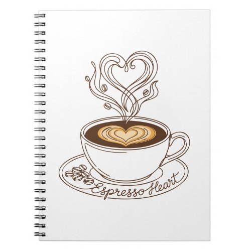 Espresso Heart Elegant – Coffee Lover’s Latte Art Notebook