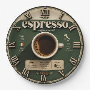 Espresso Italian Coffee Bar Kitchen Decor Paper Plates