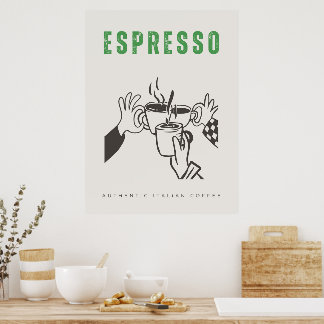 Espresso italian coffee poster